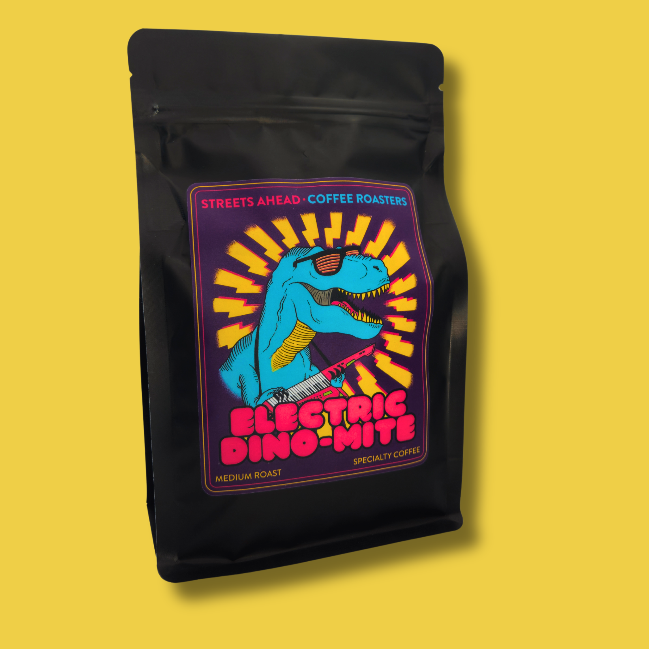 Electrify Your Focus: Electric Dino-Mite Coffee | Streets Ahead