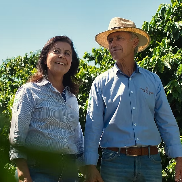 Danilo Barbosa and his wife at one of his farms in Brazil