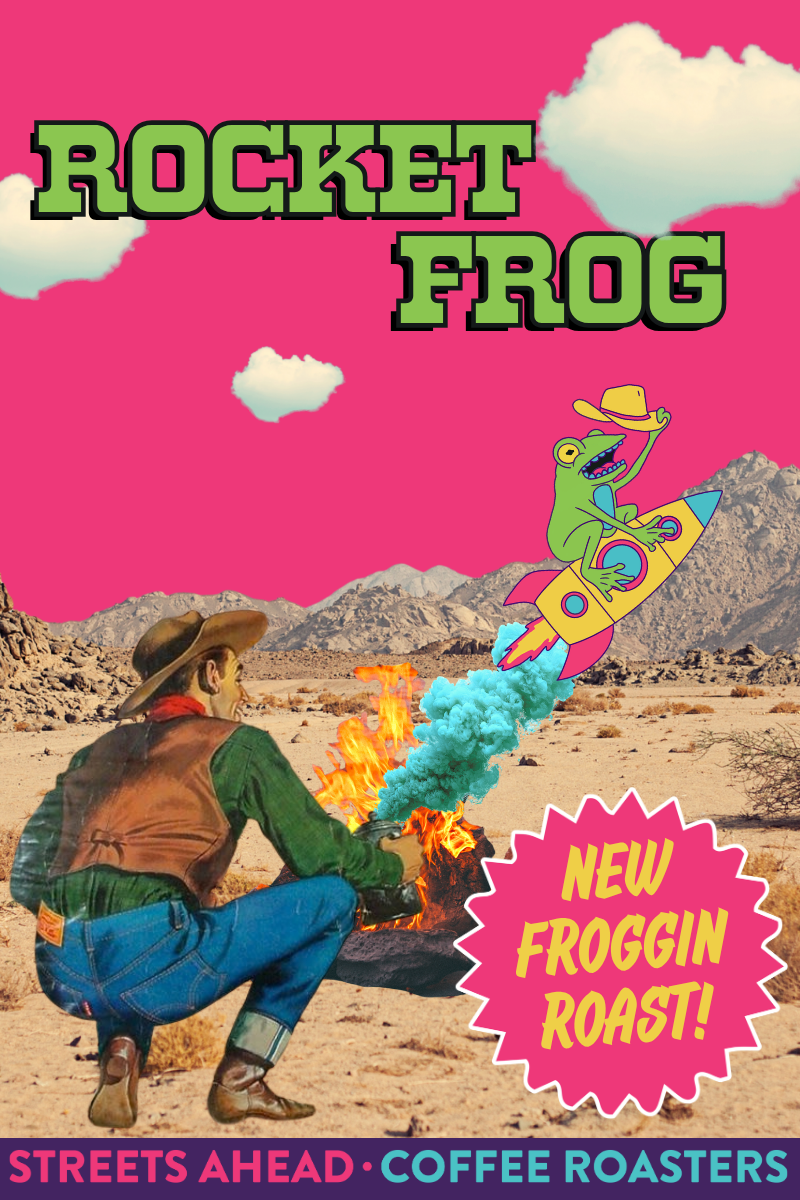 ROCKET FROG COSTA RICAN COFFEE STREETS AHEAD COFFEE ROASTERSS