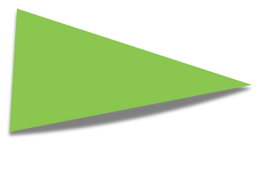 Green triangle with a shadow