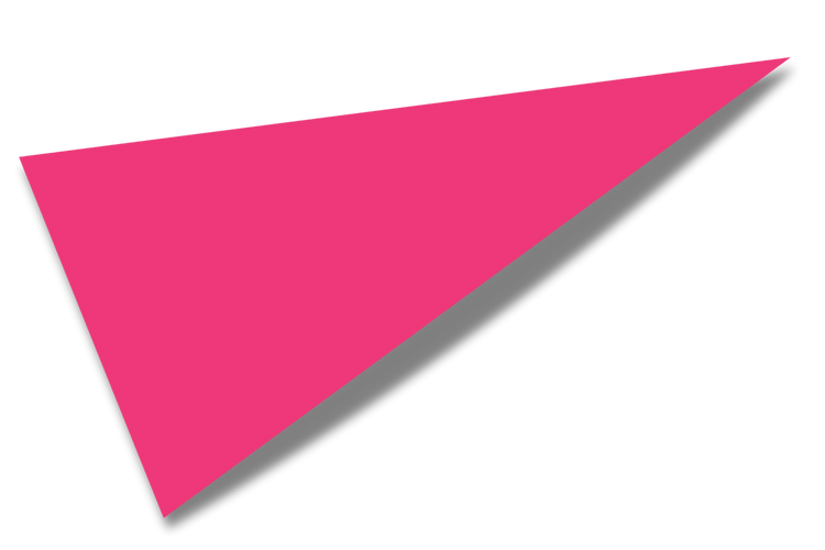 Pink triangle with a shadow